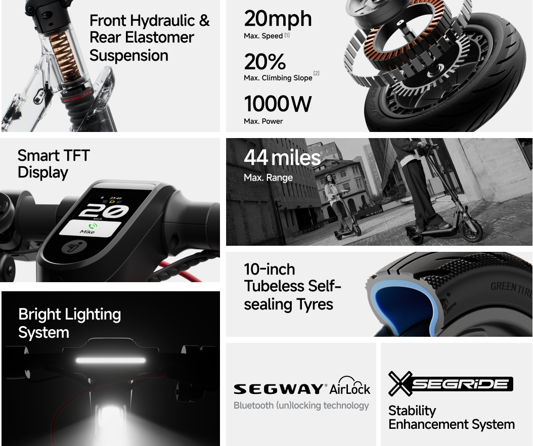 Segway F3 eKickScooter | Stylish, Safe & Powerful Electric