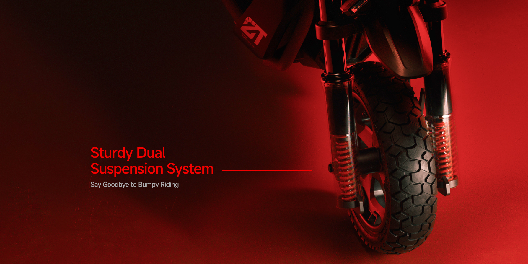 Sturdy Dual Suspension System Unyielding Off-Road Tires